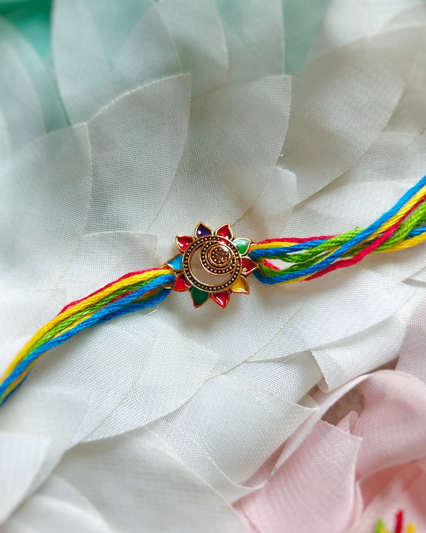 multicolor floral rakhi for brother handmade designer rakhi 2026