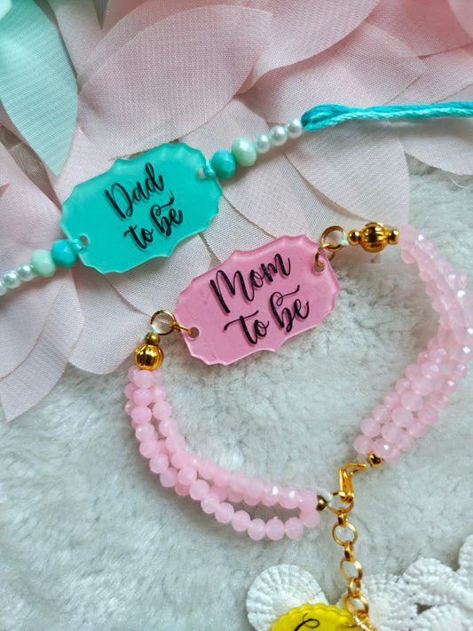 Dad To Be & Mom To Be Rakhi Set