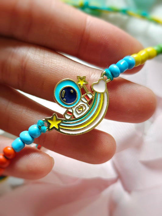 Rainbow Astronaut Kids Rakhi