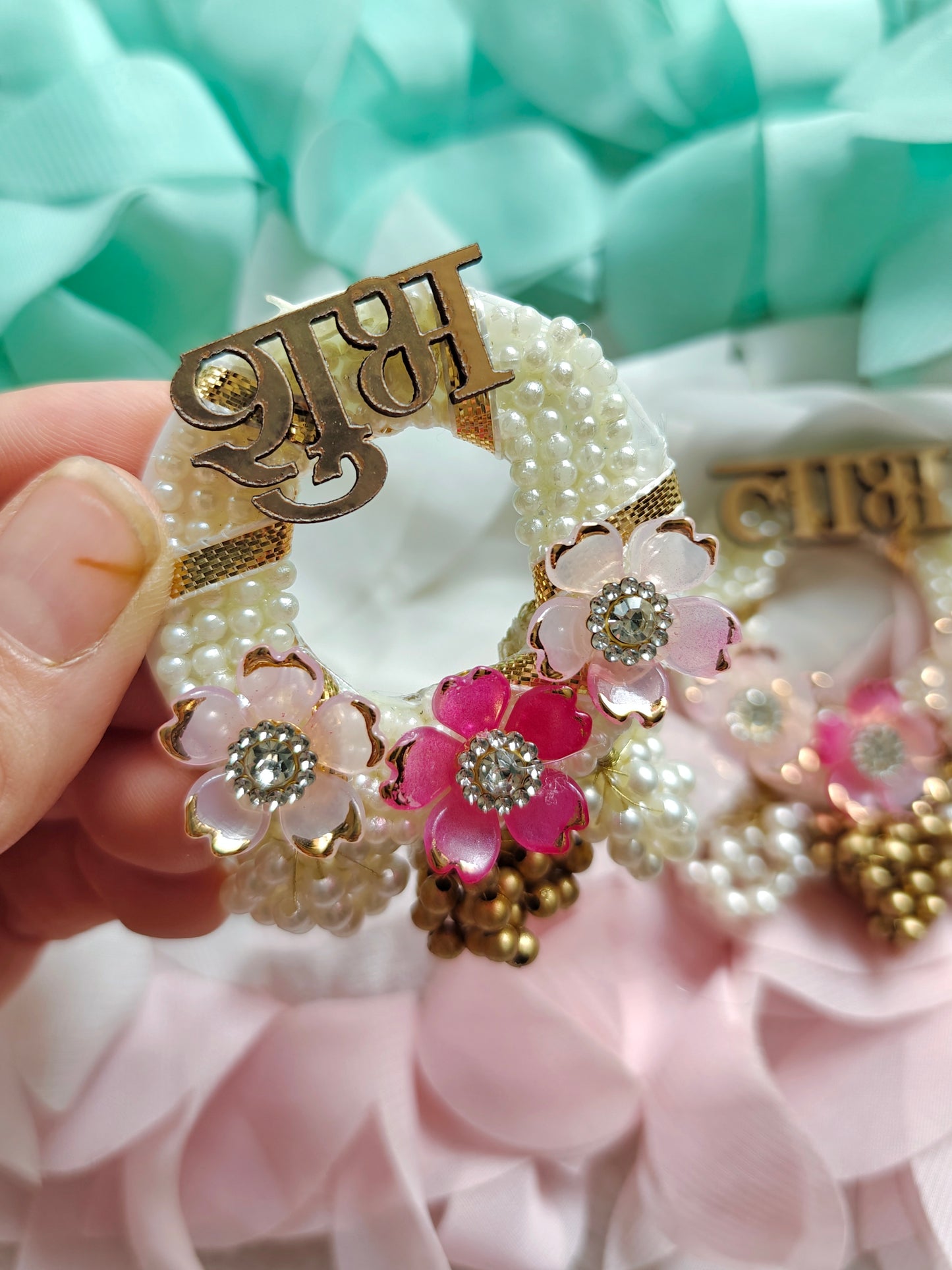 Shubh Labh Pearl Blossom Pair