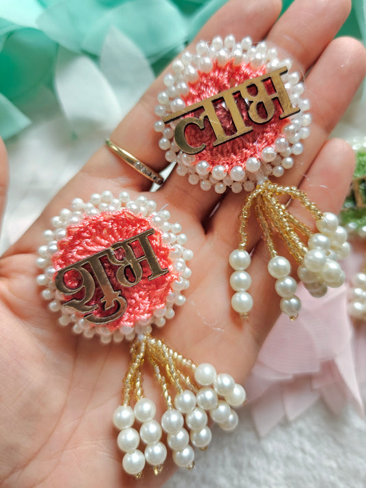 Shubh Labh Pearl Tassel Pair
