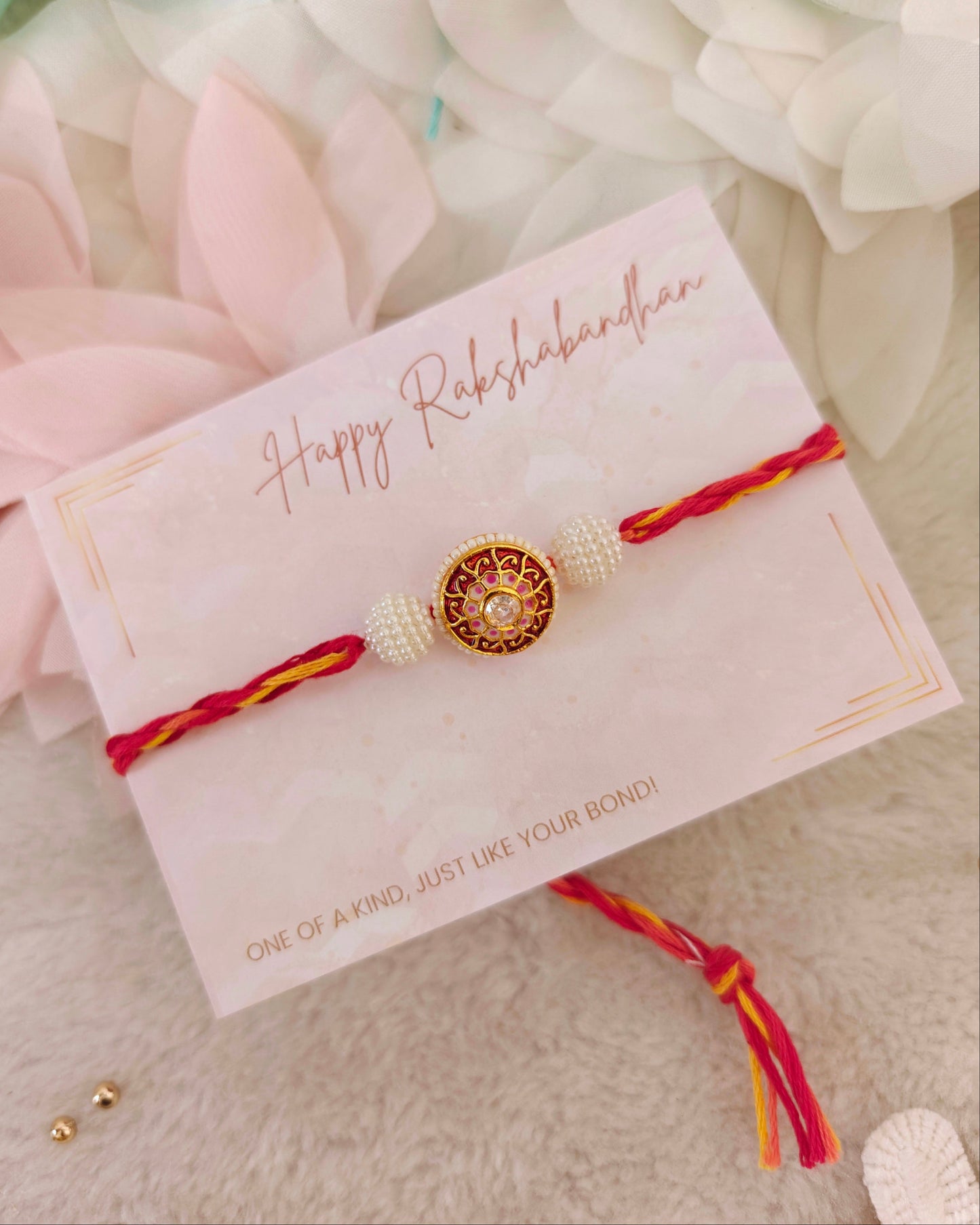 Royal Pearl Motif Rakhi