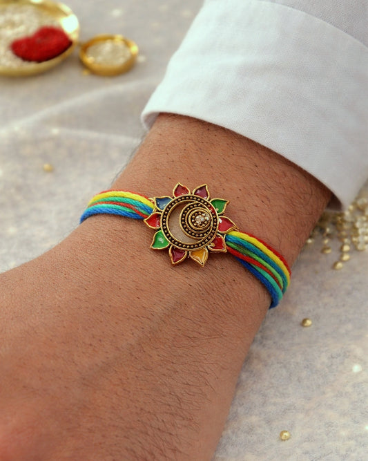 Multicolor Floral Rakhi