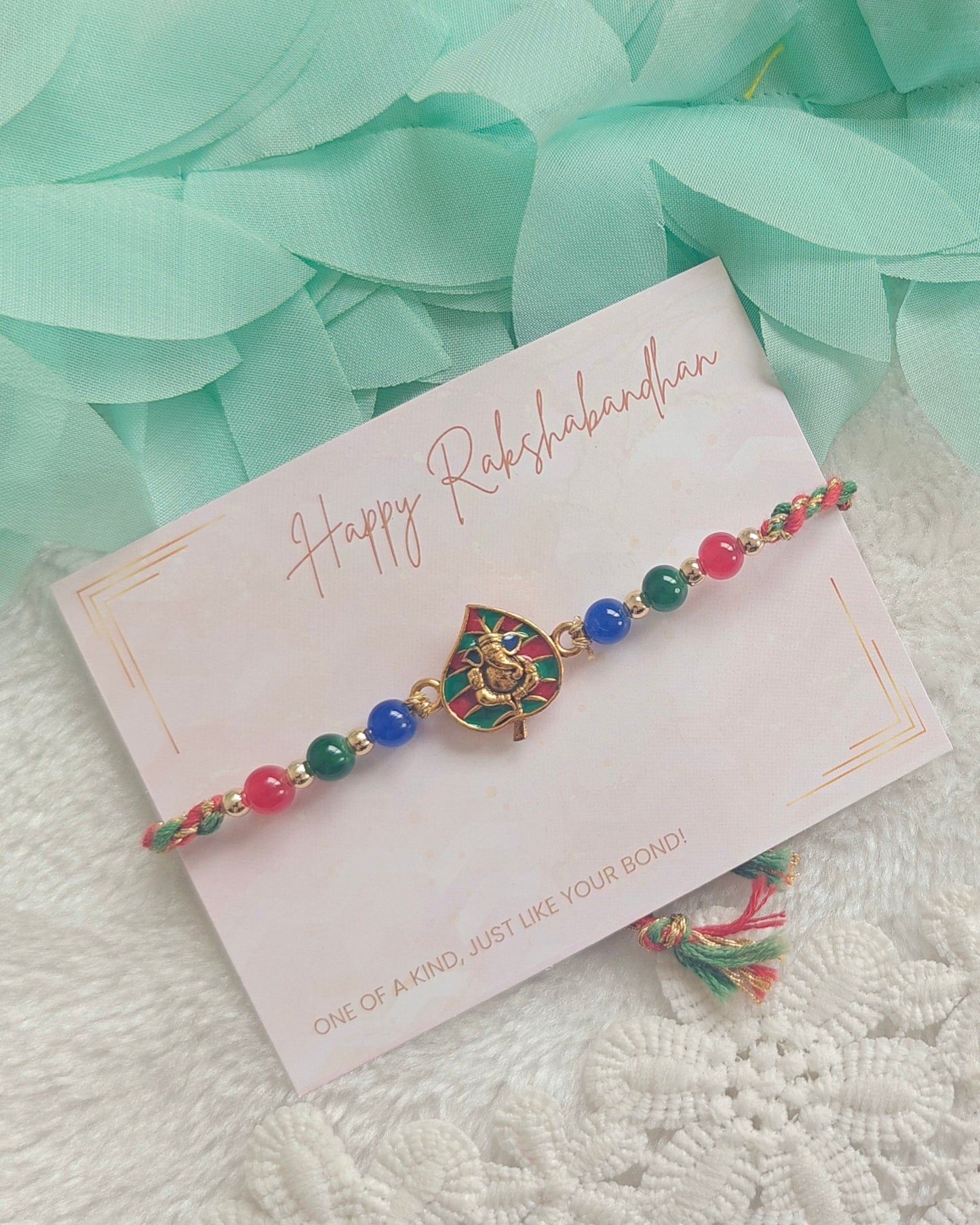 Divine Ganpati Leaf Rakhi