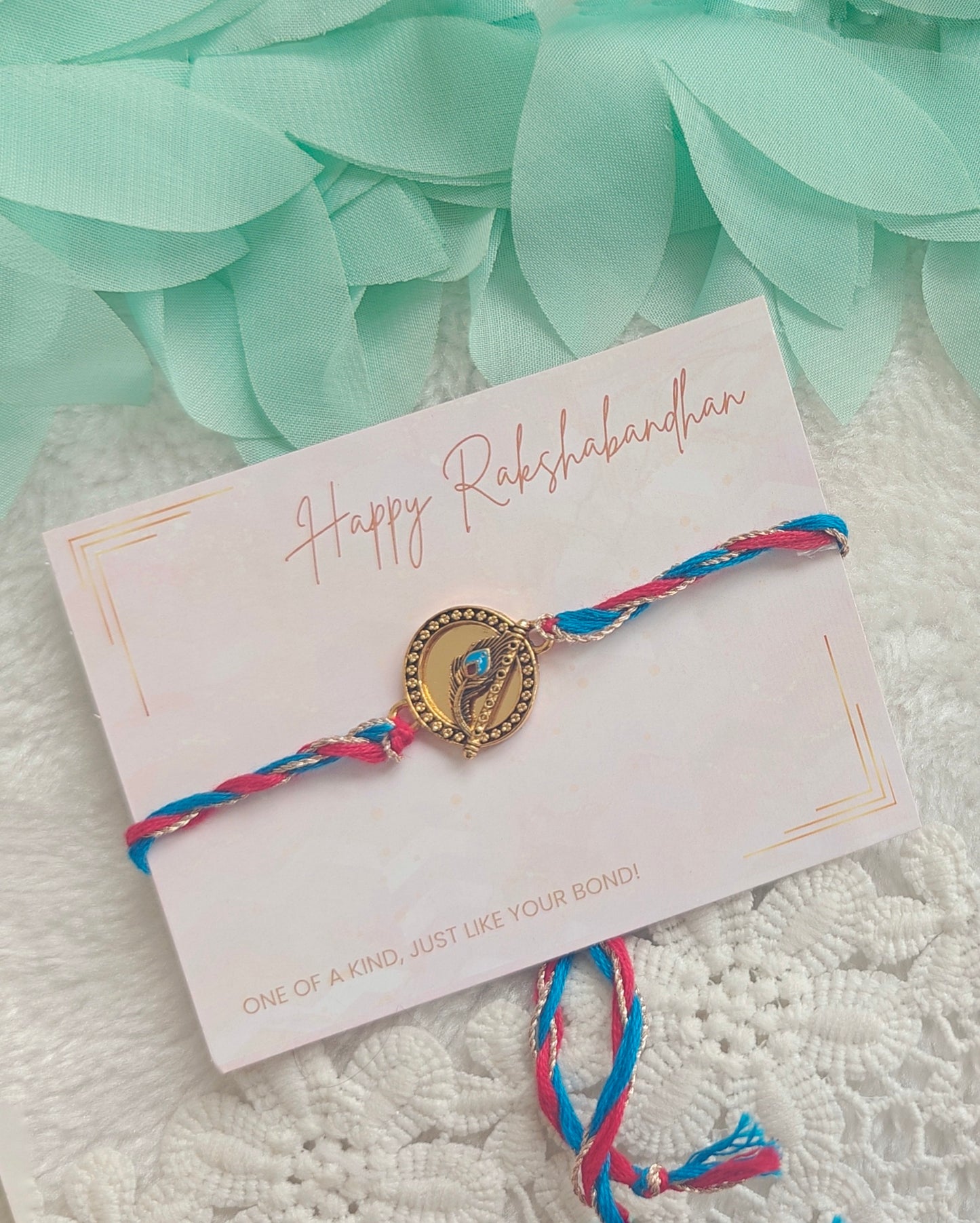 Mayur Feather Charm Rakhi