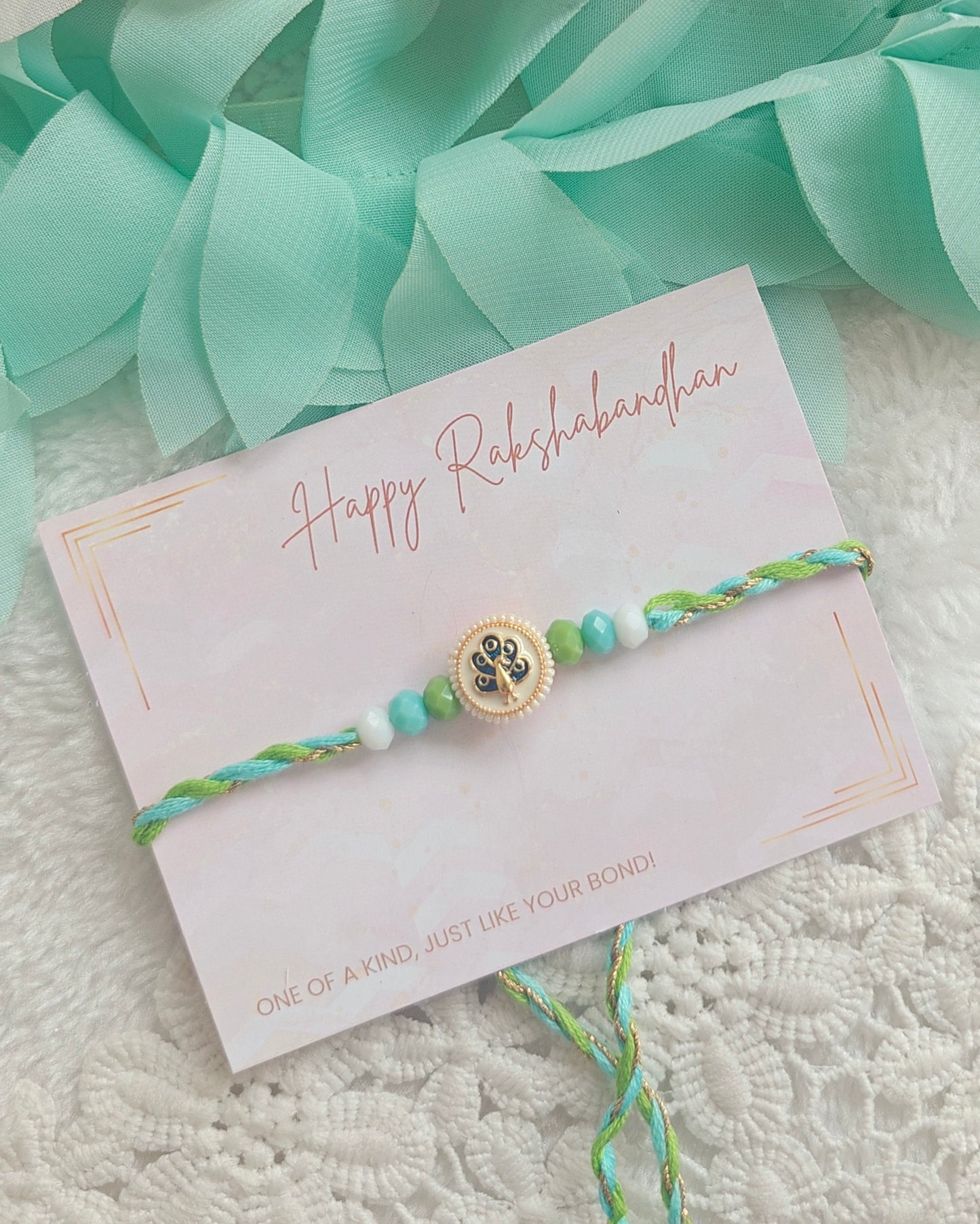 Peacock Motif Rakhi