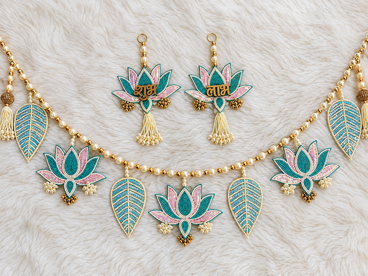 Lotus & Leaf Pearl Toran