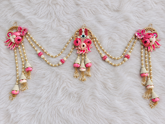 Floral Pearl Evil Eye Toran