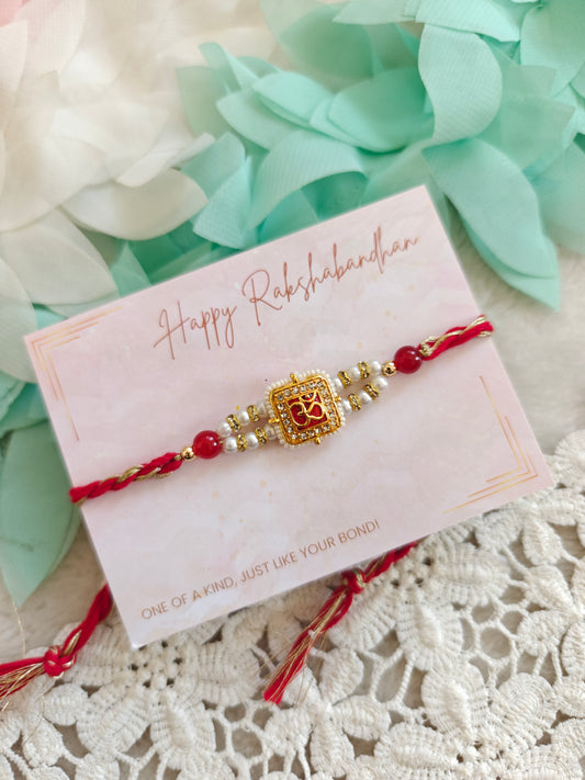 Divine Om Kundan Rakhi