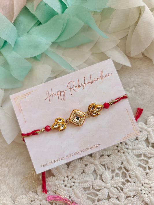 Kundan Leaf Rakhi