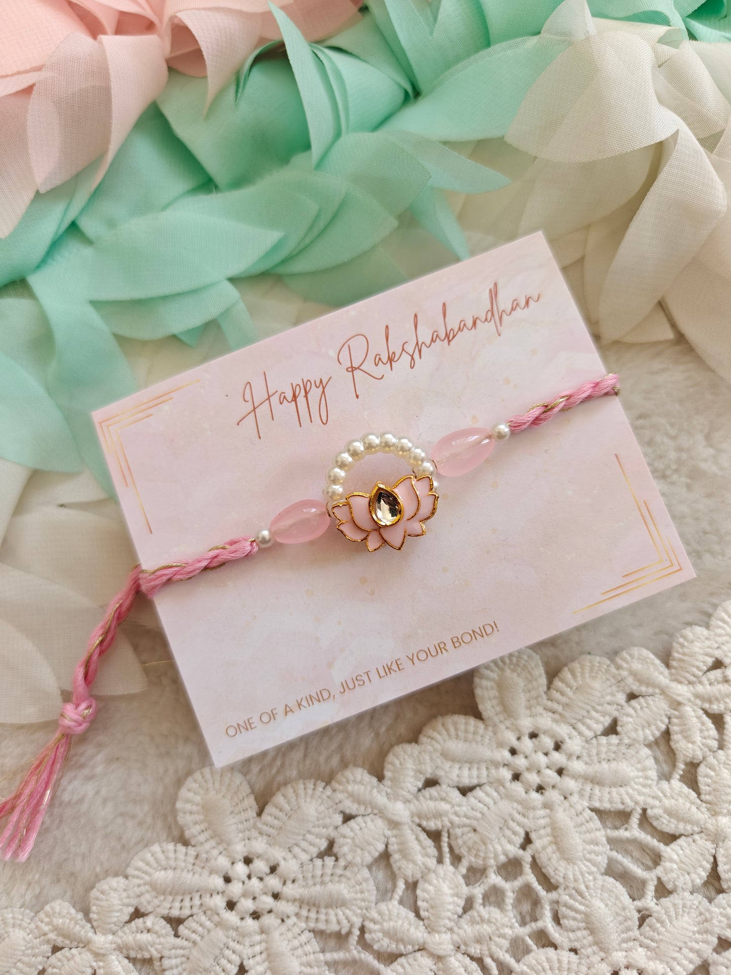 Lotus Pearl Rakhi