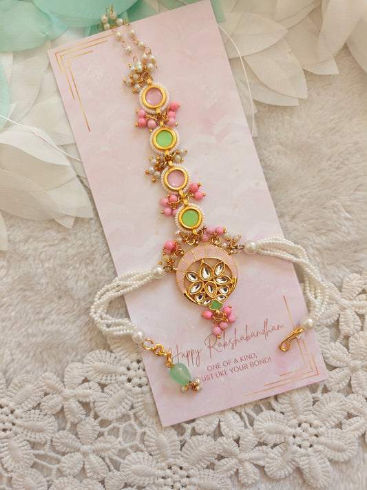 Pastel Royale Hathphool Bracelet Rakhi Set