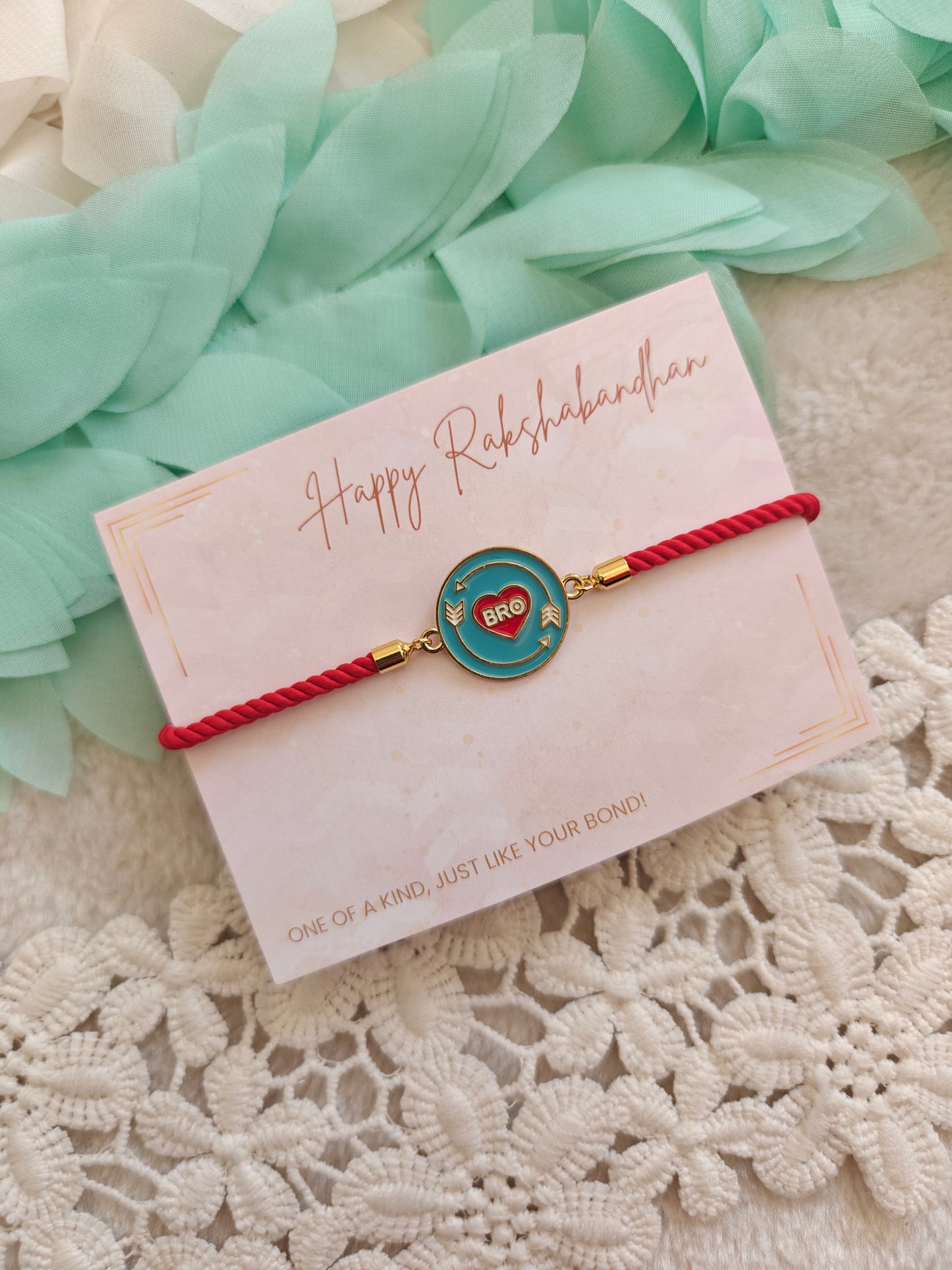 Bro Heart Cord Bracelet Rakhi