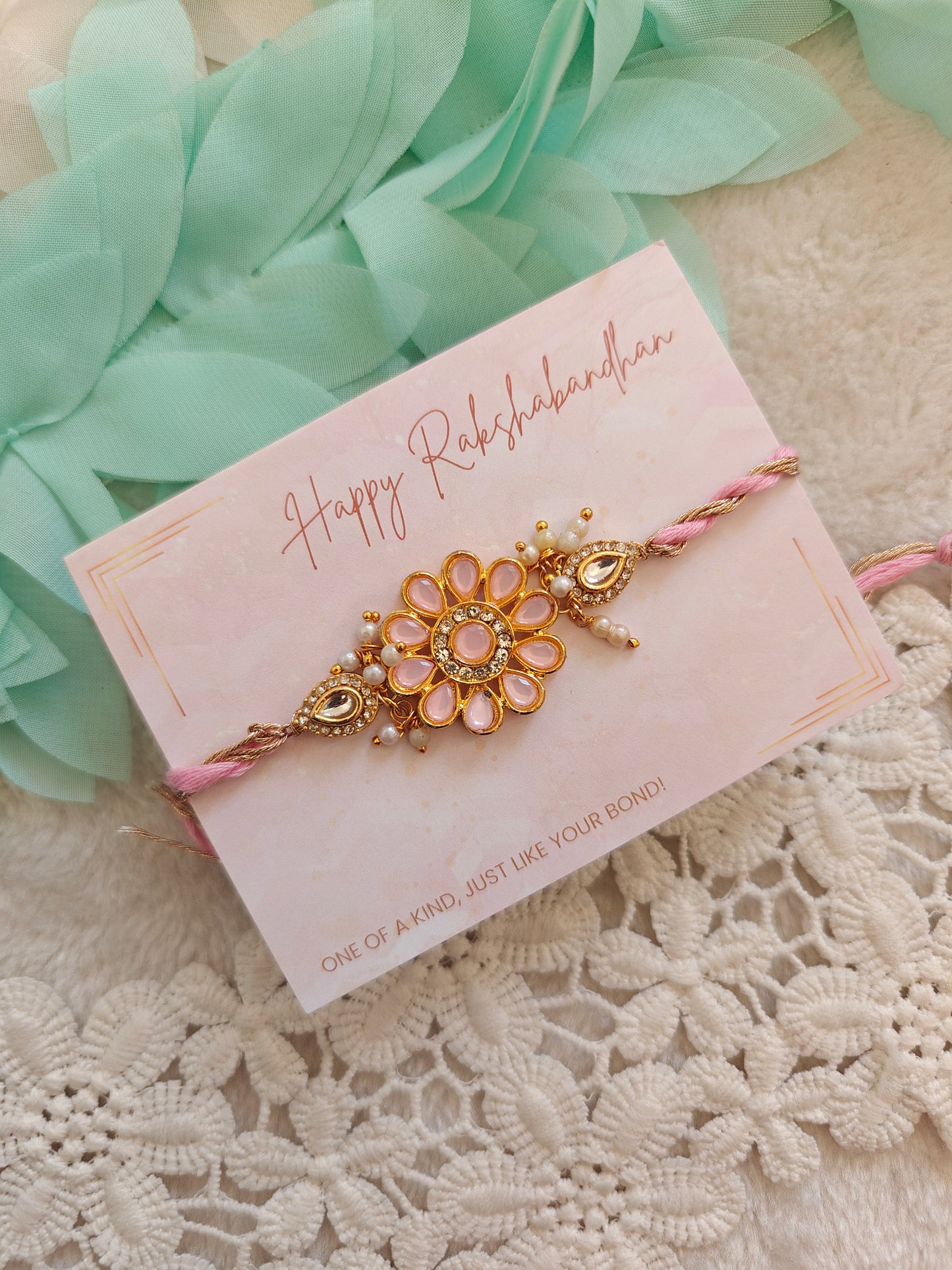 Royal Bloom Kundan Rakhi
