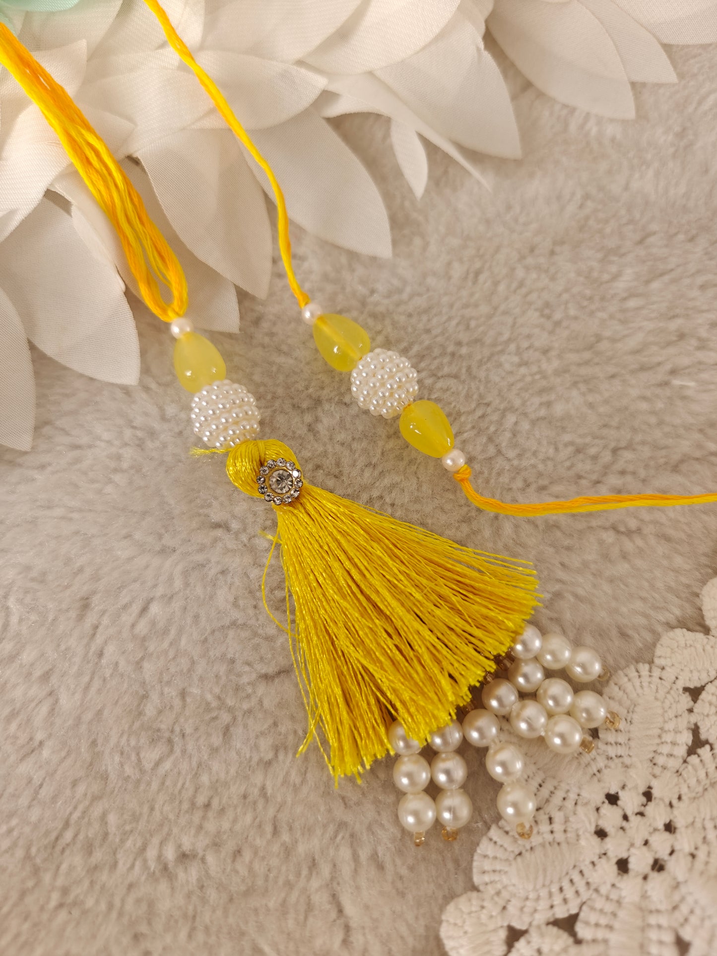 Pastel Tassel Grace Rakhi Lumba Set