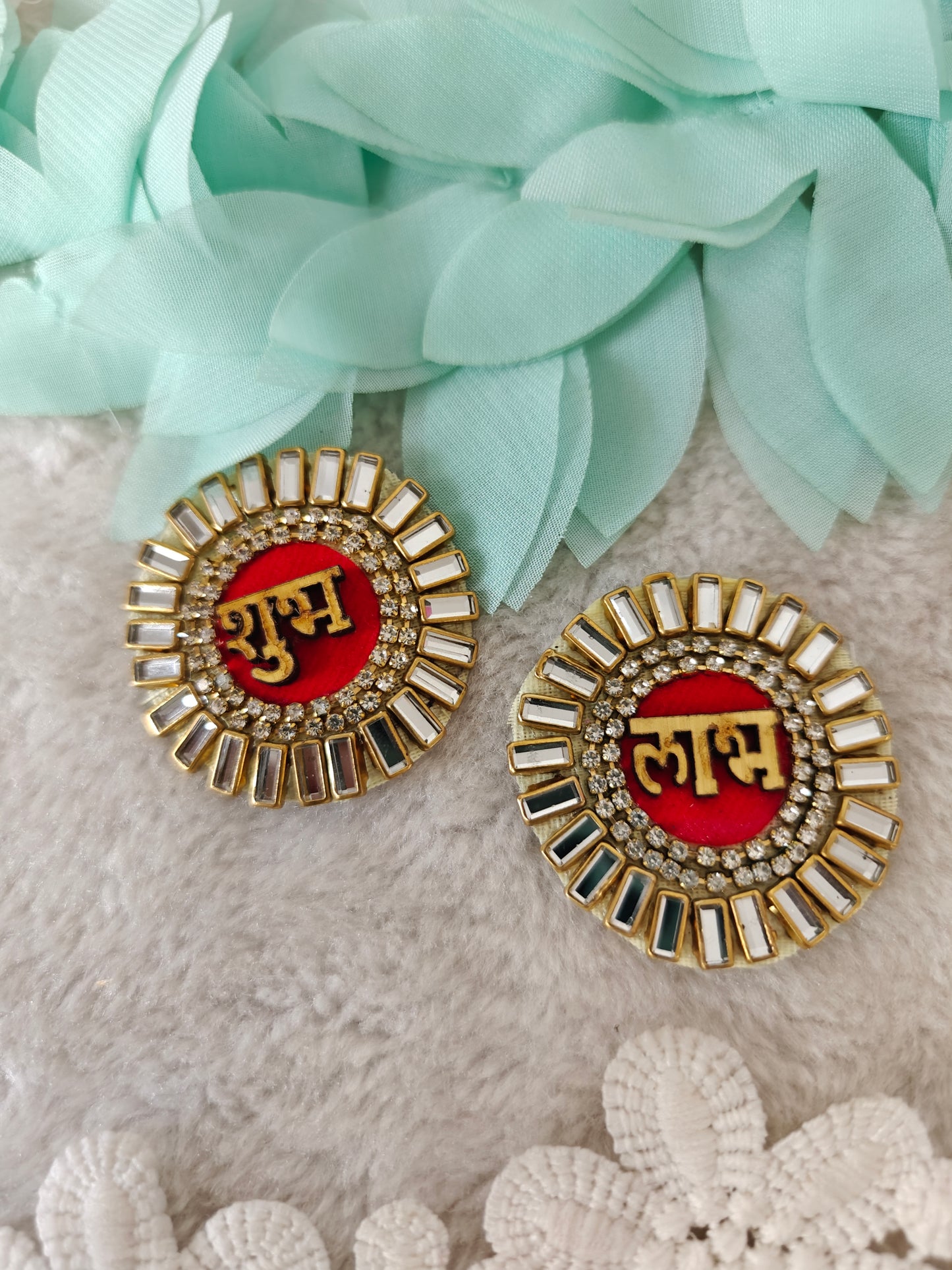 Shubh Labh Mirror Halo Pair