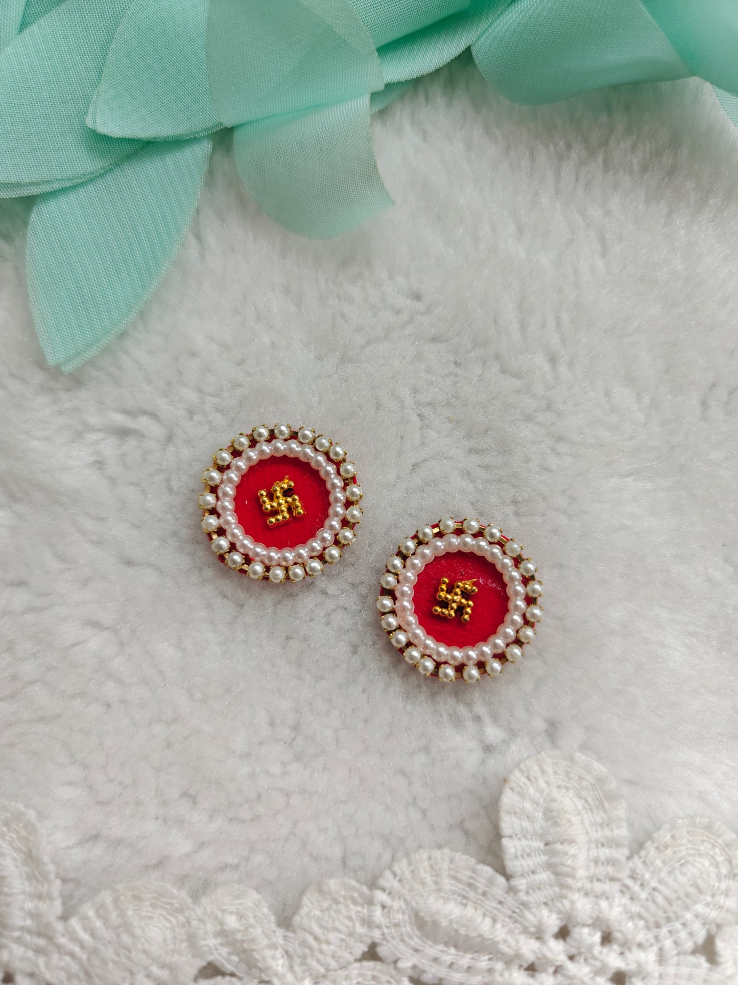 Mini Handmade Swastik Pair