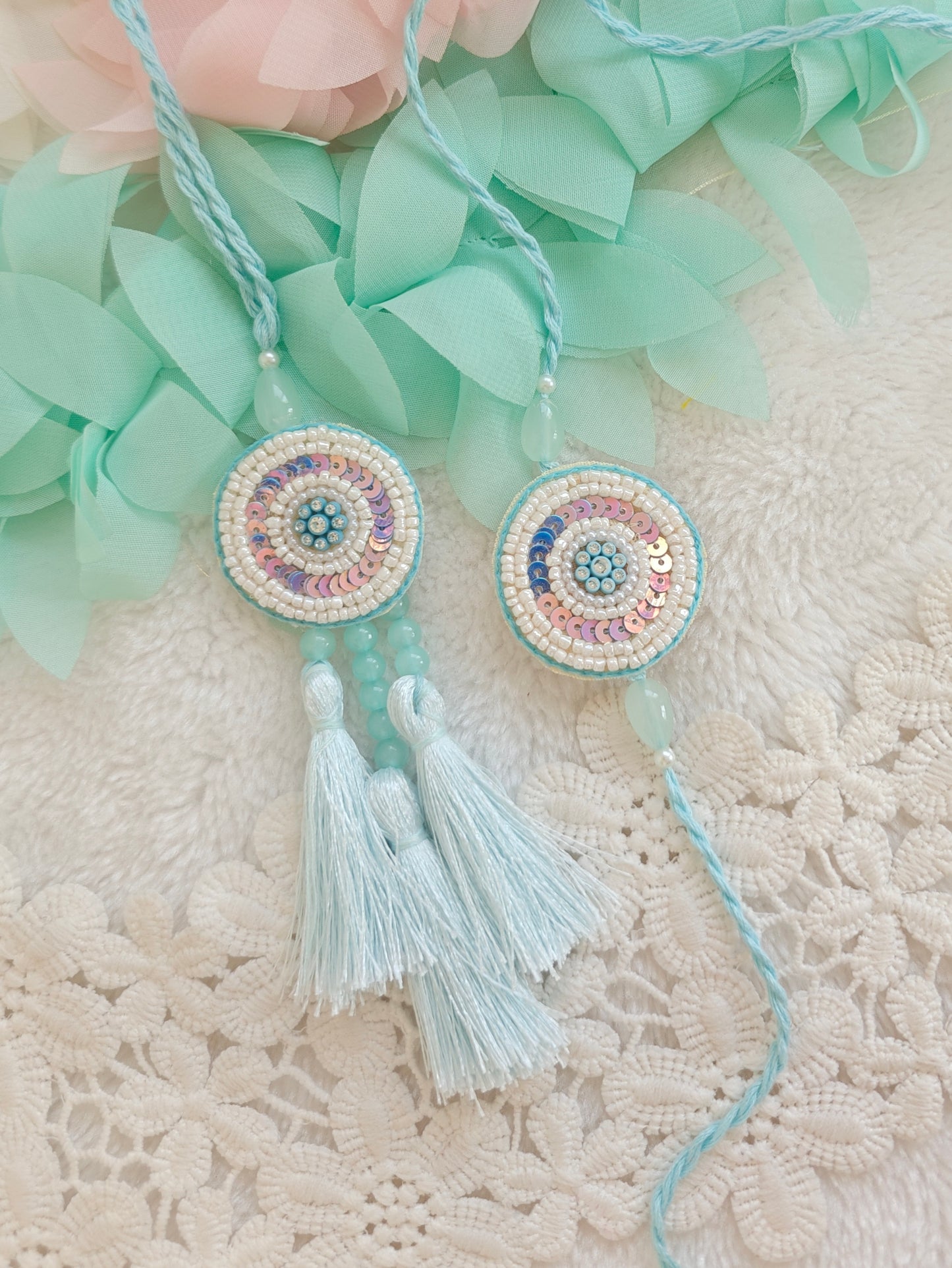 Dream Catcher Tassel Rakhi Lumba Set