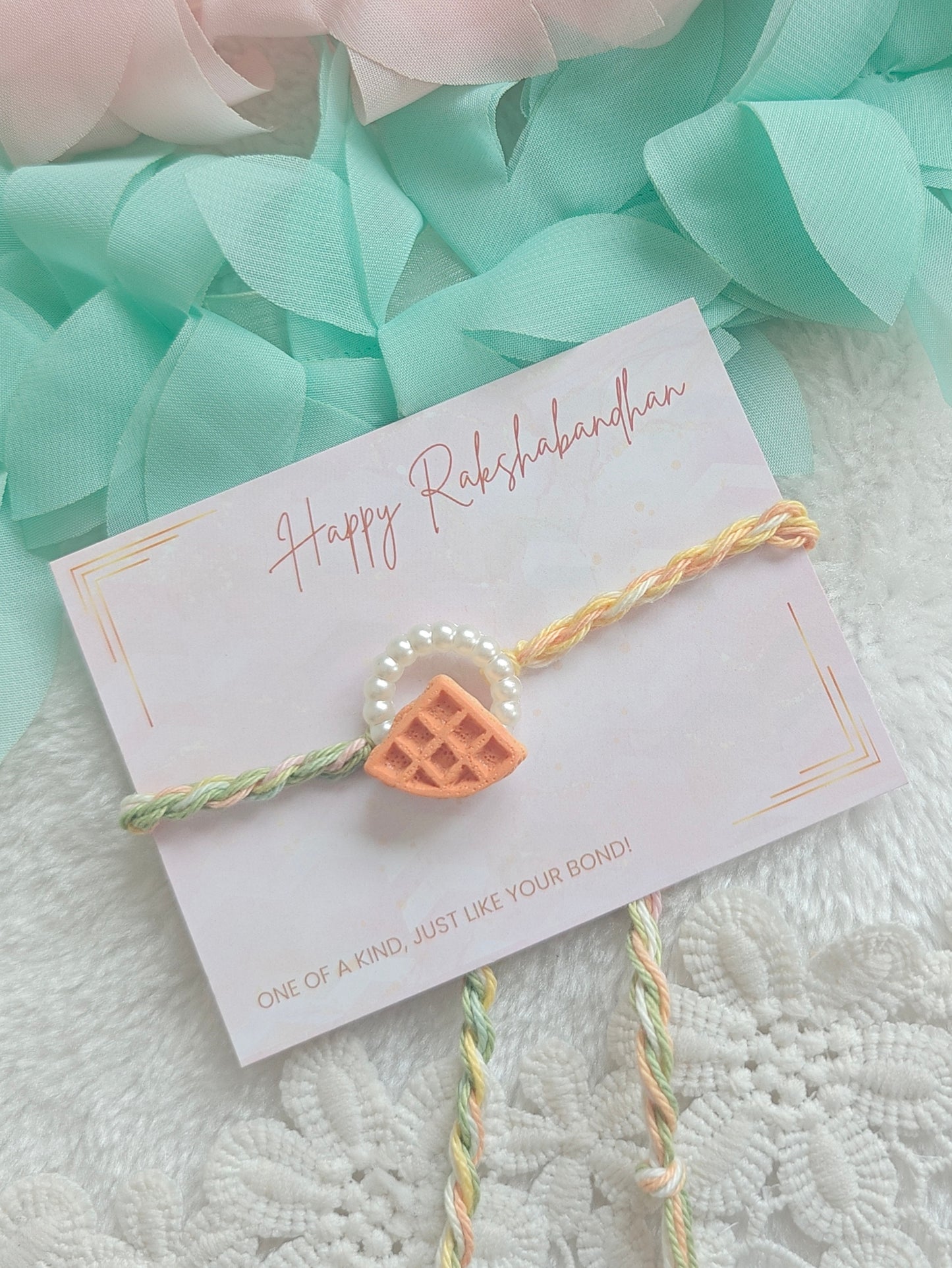 Pastel Waffle Kids Rakhi