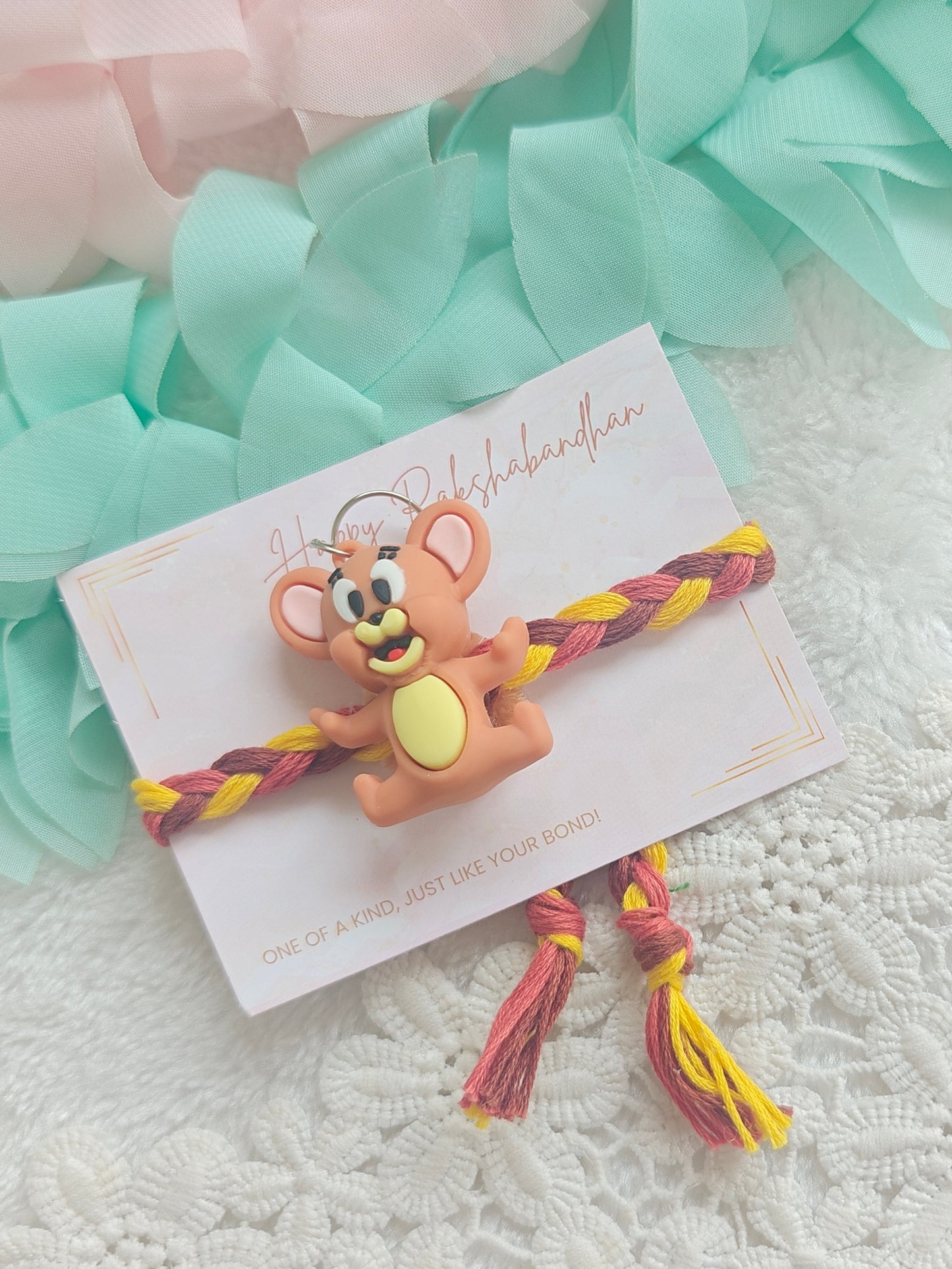 Jerry Mouse Kids Keychain Rakhi