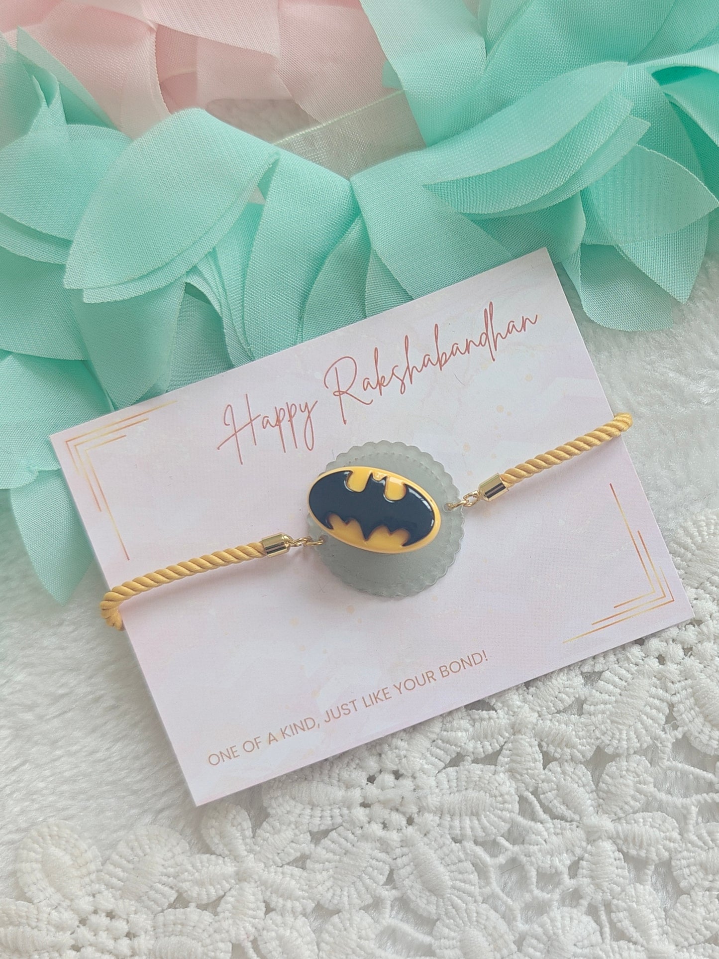Batman Spinner Cord Rakhi