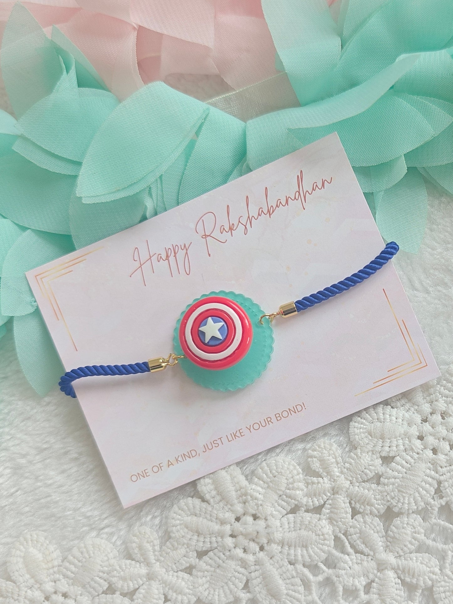 Captain America Spinner Cord Rakhi