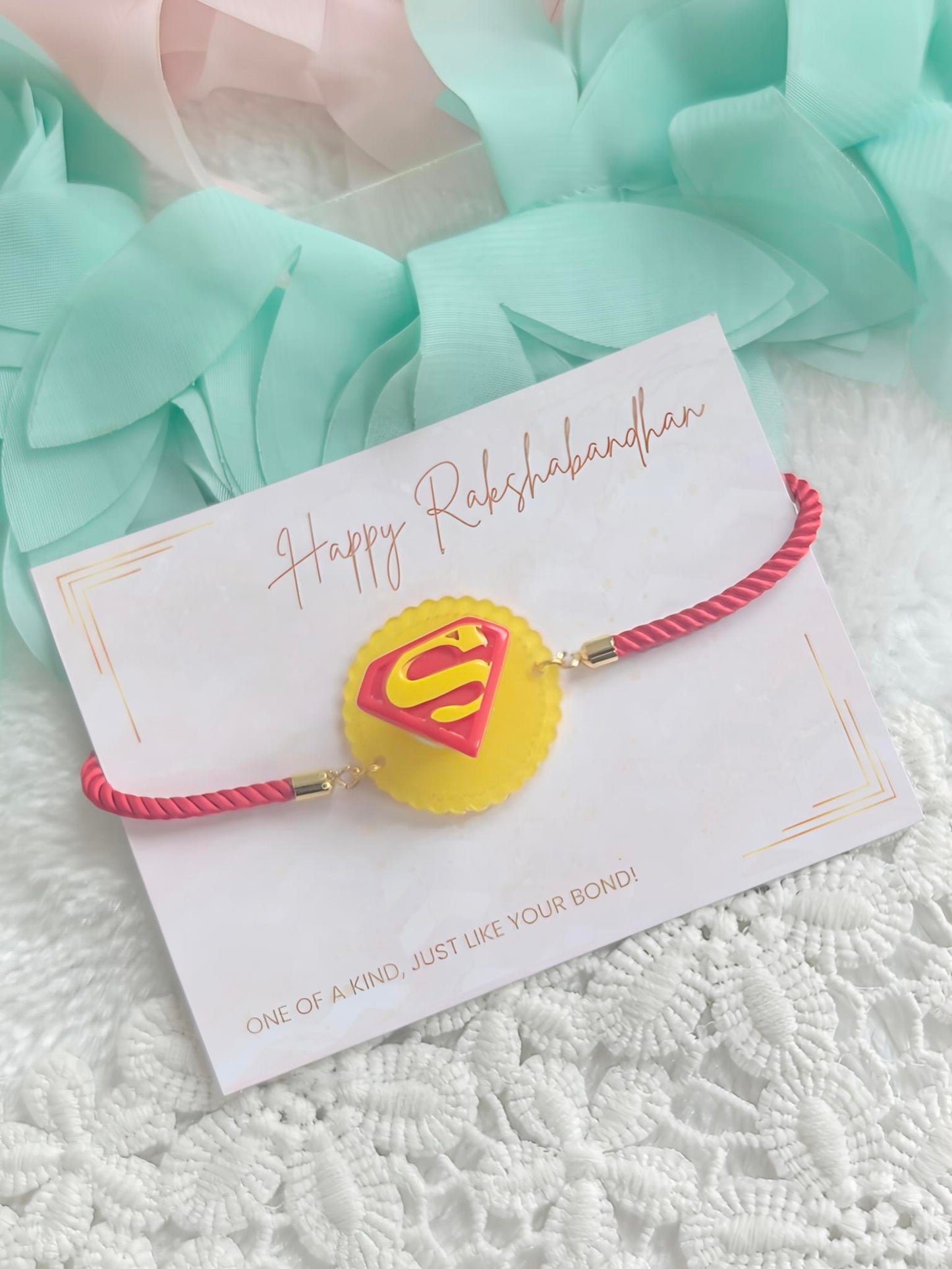 Superman Spinner Cord Rakhi