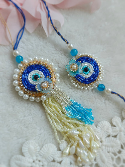 Evil Eye Rakhi Lumba Set