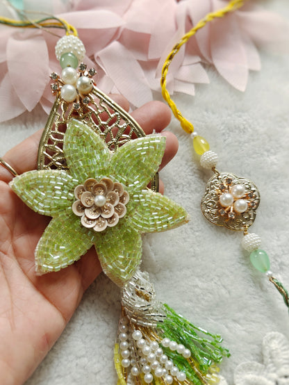 Luxury Bloom Lumba Rakhi Set