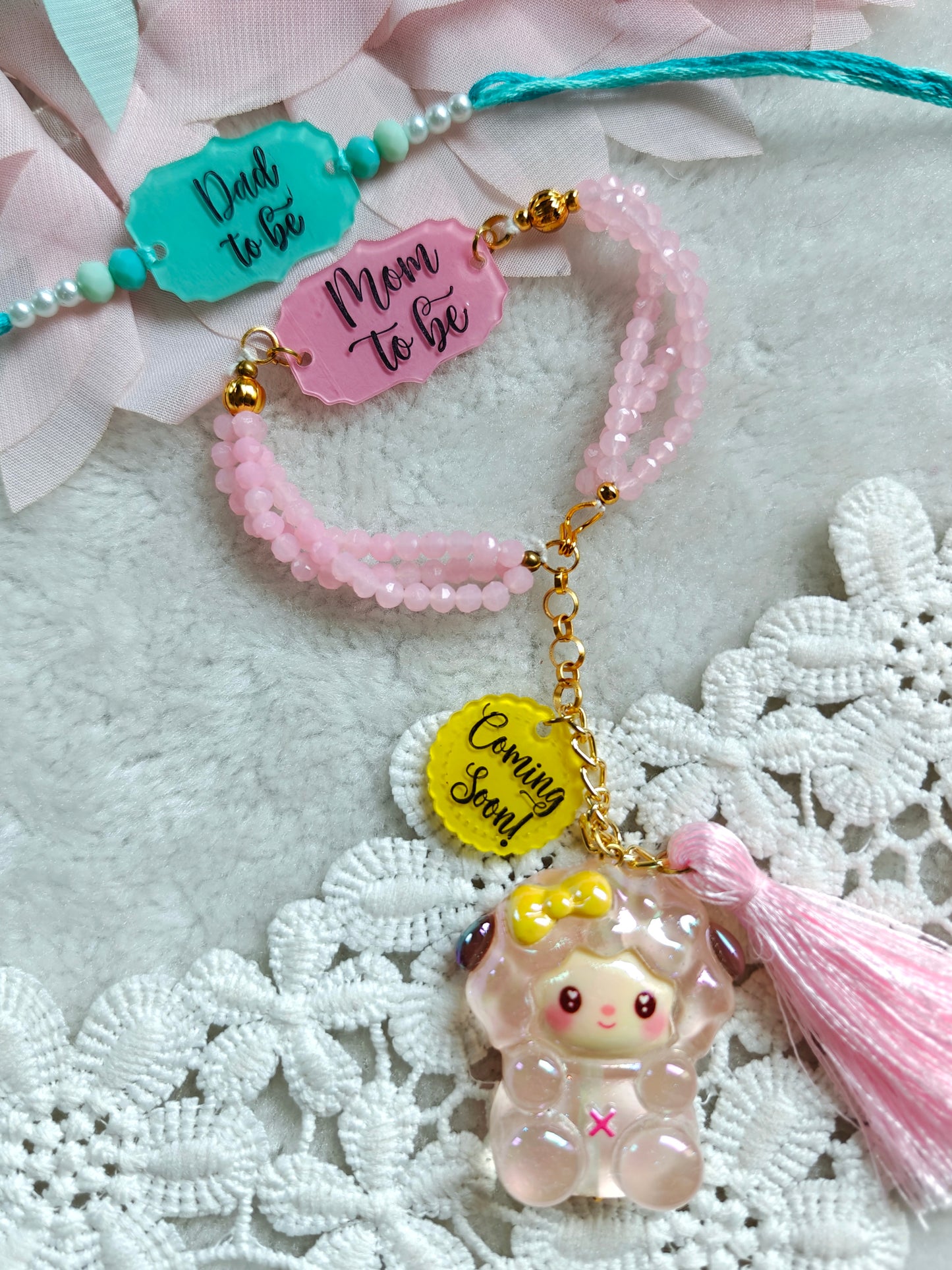 Dad To Be & Mom To Be Rakhi Set