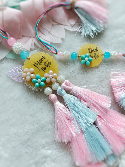Pastel Mom-To-Be Rakhi Lumba Set