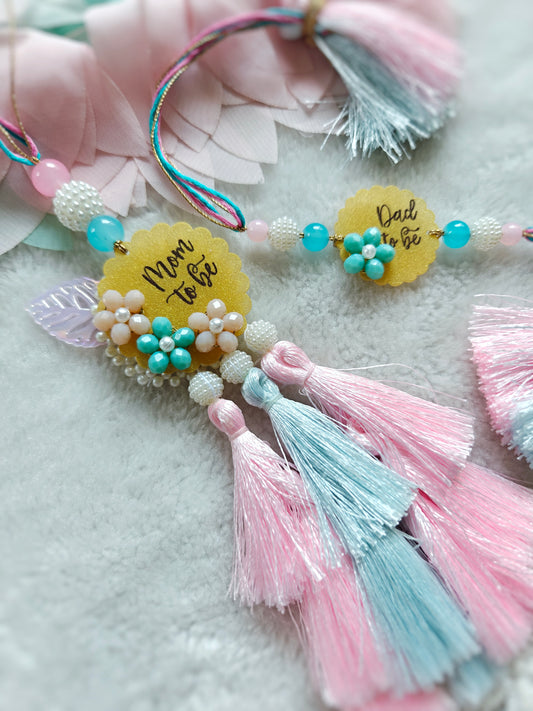 Pastel Mom-To-Be Rakhi Lumba Set