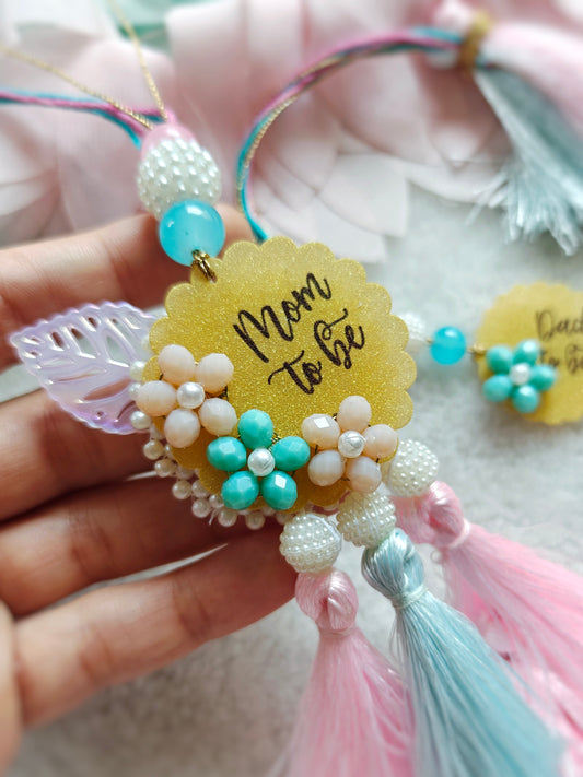 Pastel Mom-To-Be Rakhi Lumba Set