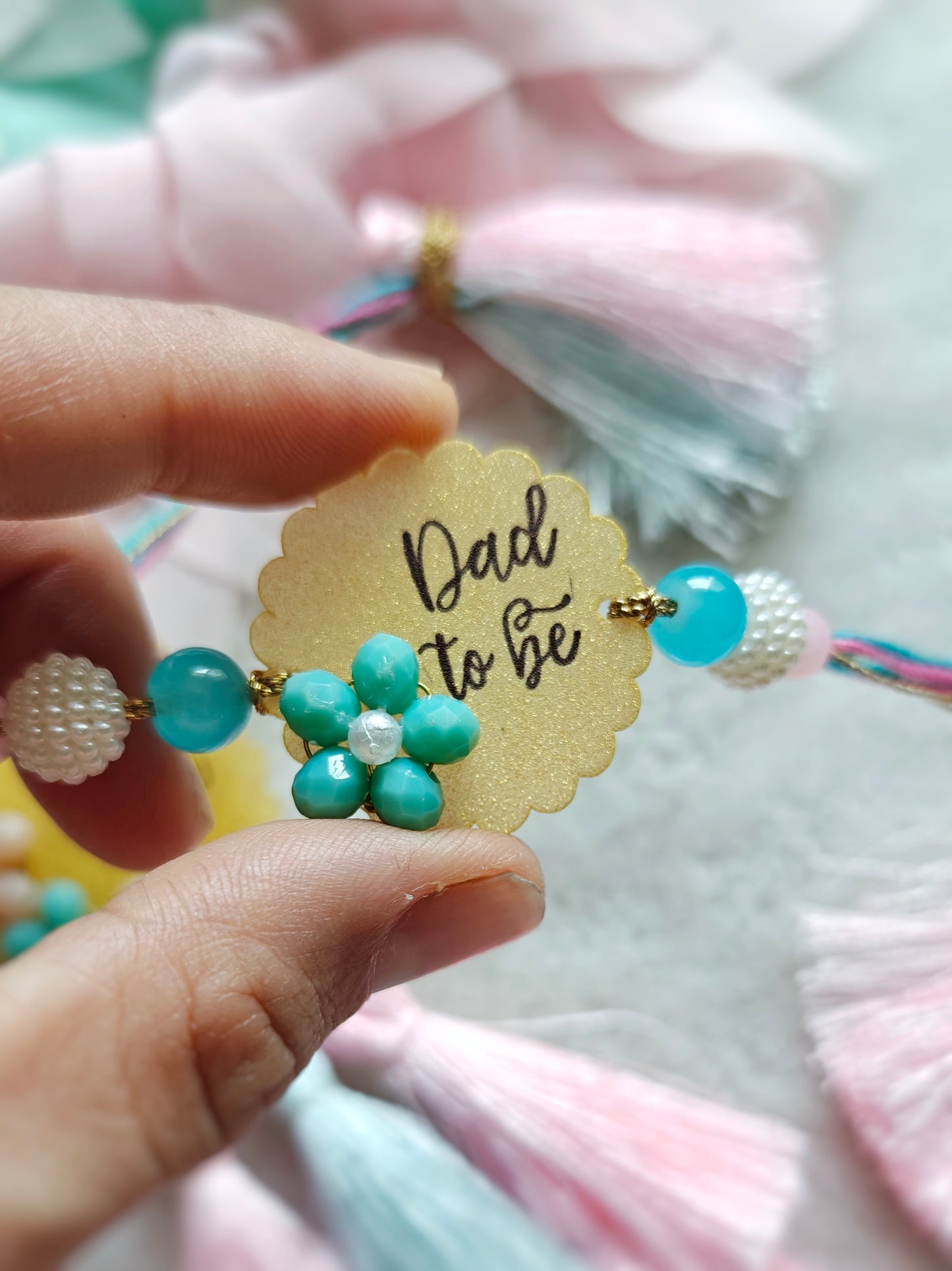 Pastel Mom-To-Be Rakhi Lumba Set