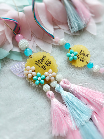 Pastel Mom-To-Be Rakhi Lumba Set