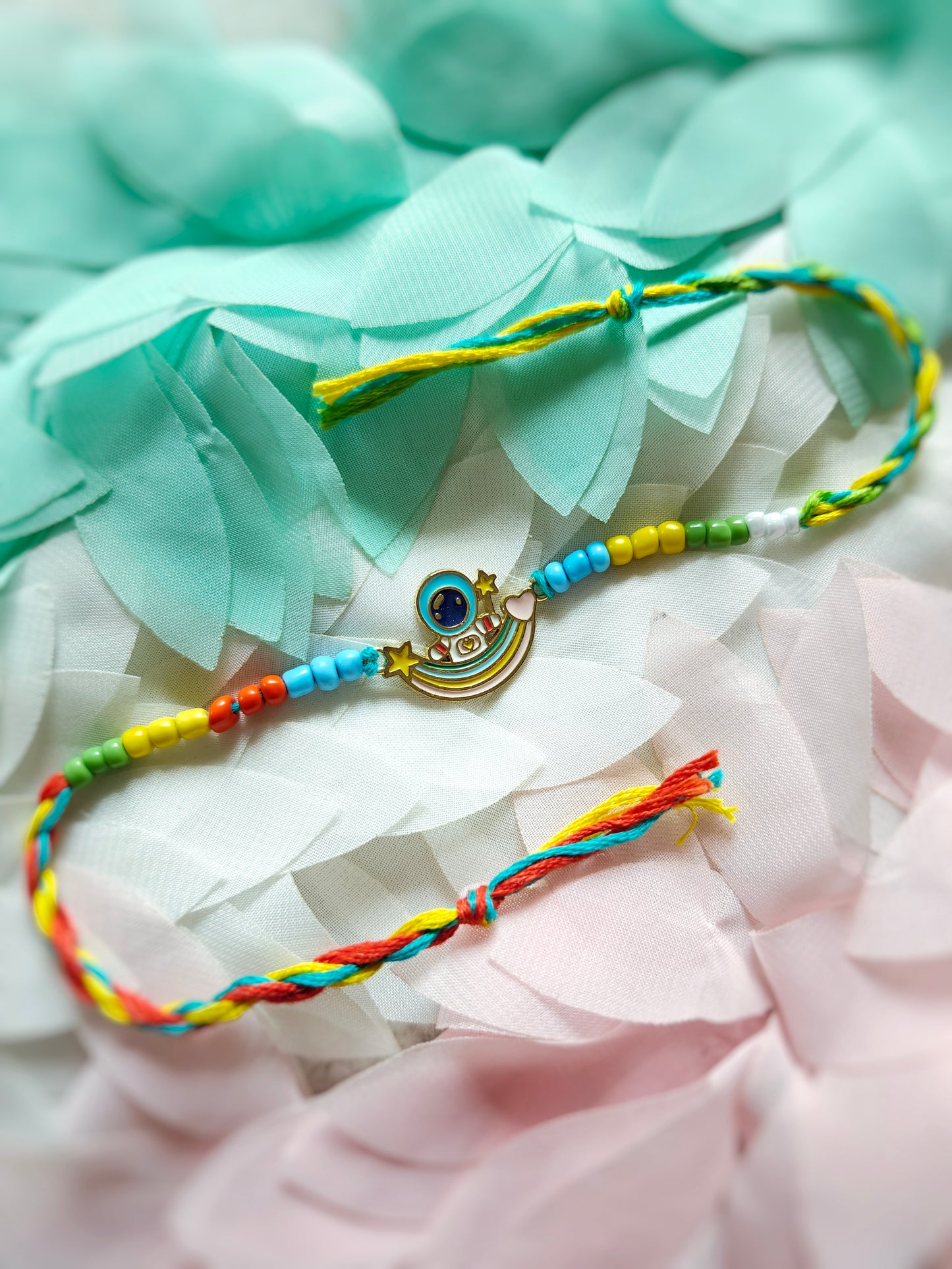 Rainbow Astronaut Kids Rakhi