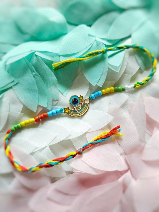 Rainbow Astronaut Kids Rakhi
