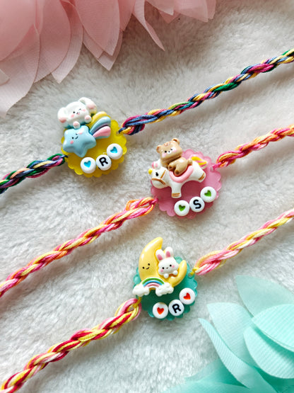 Customised Pastel Charm Kids Rakhi