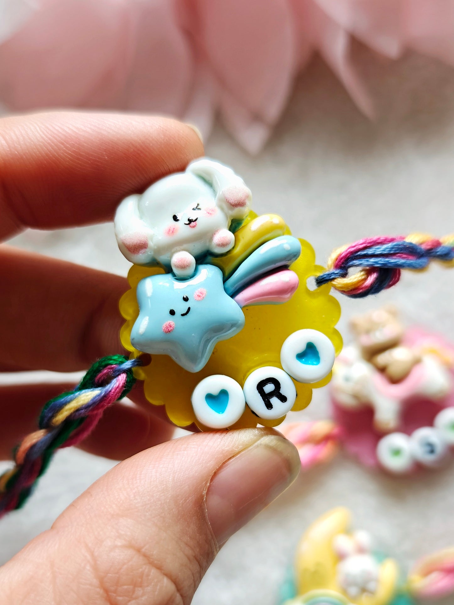 Customised Pastel Charm Kids Rakhi