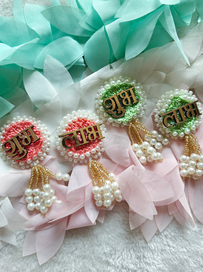 Shubh Labh Pearl Tassel Pair