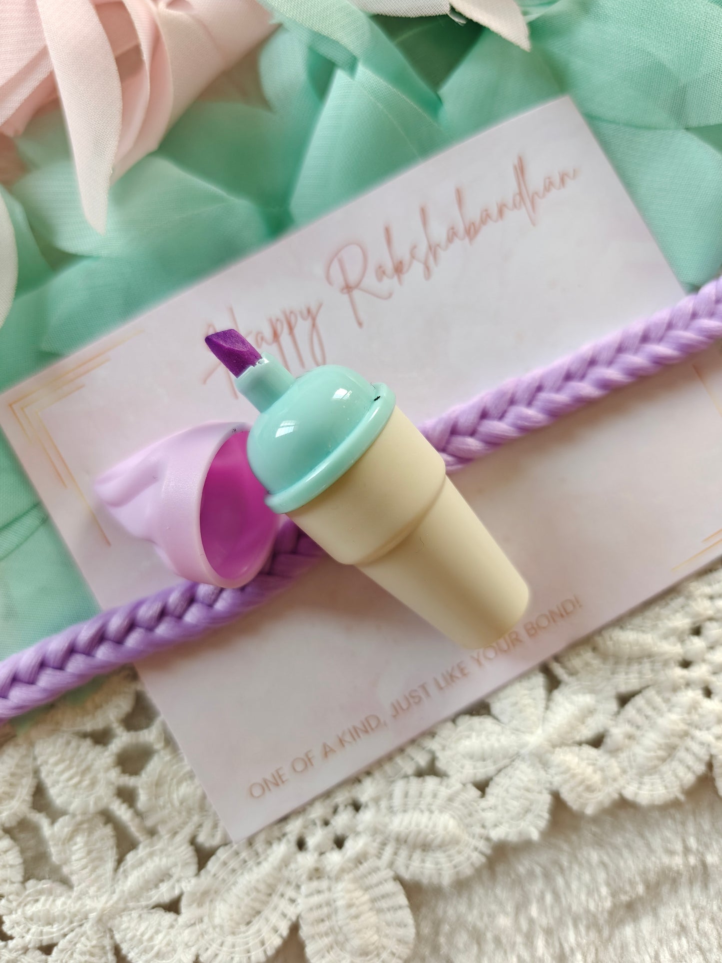 Ice Cream Highlighter Kids Rakhi