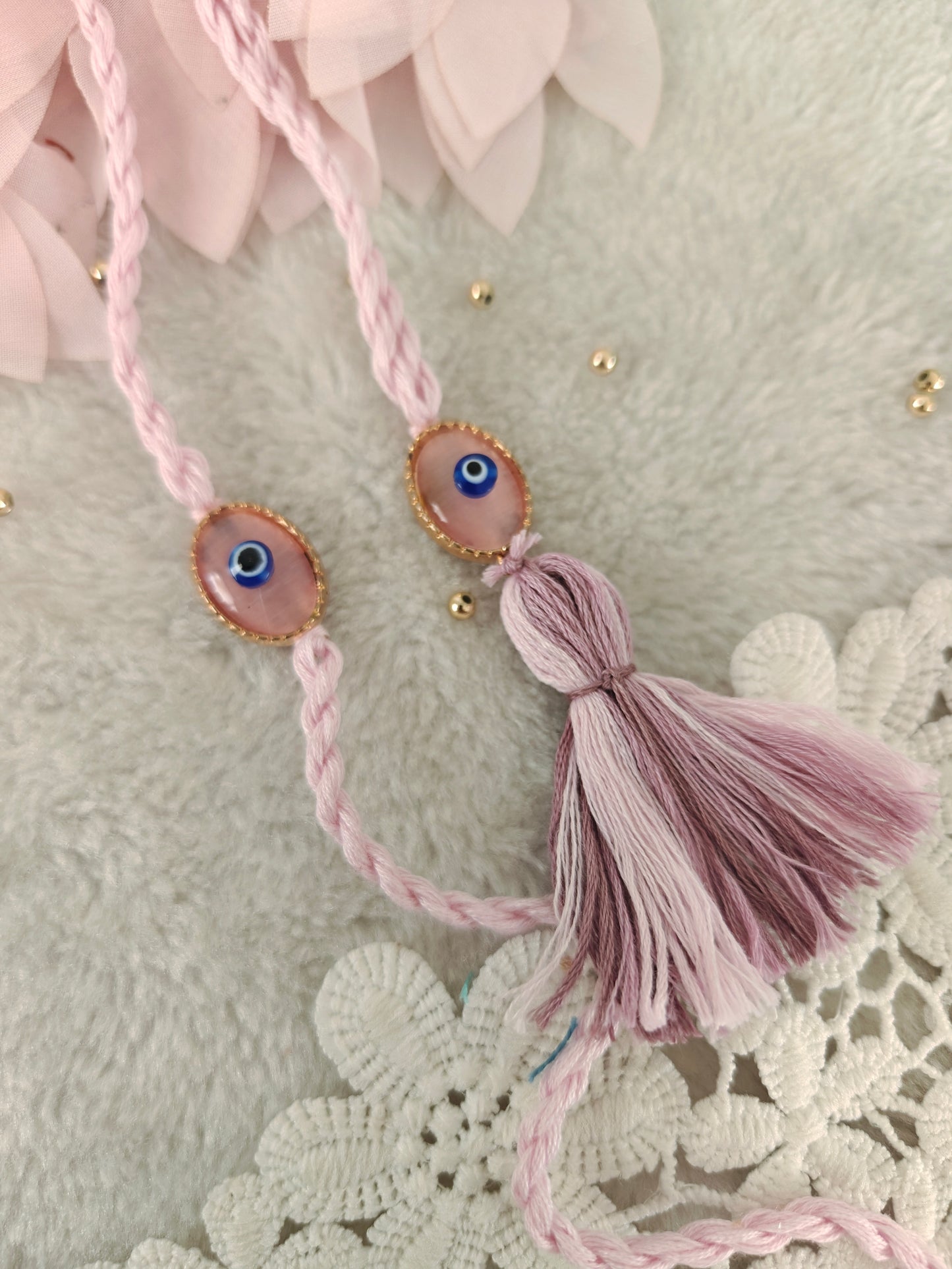 Evil Eye Oval Rakhi Lumba Set