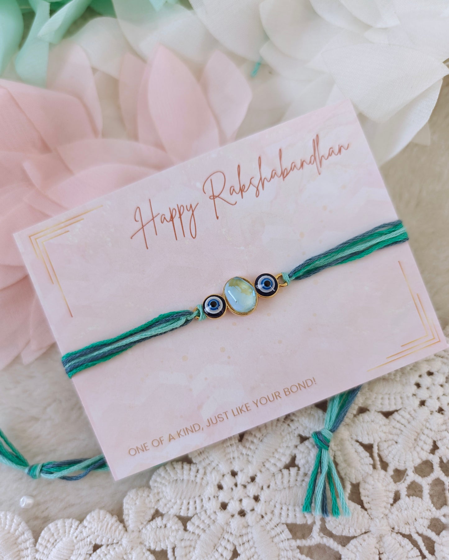 Dual Nazar Stone Rakhi