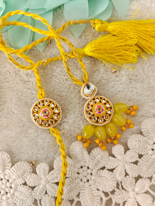 Floral Halo Rakhi Lumba Set