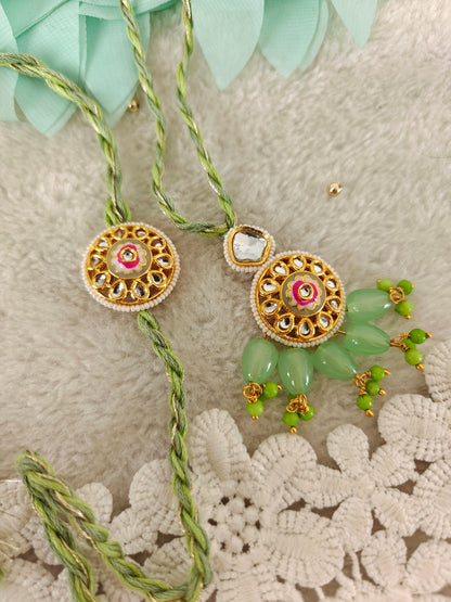 Floral Halo Rakhi Lumba Set