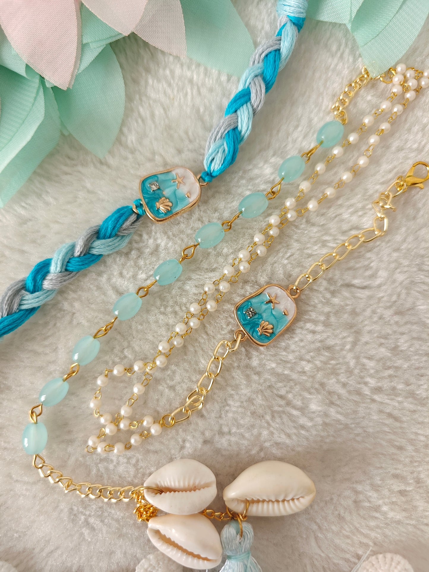 Coastal Charm Rakhi Bracelet Set