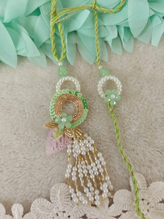Floral Halo Rakhi Lumba Set