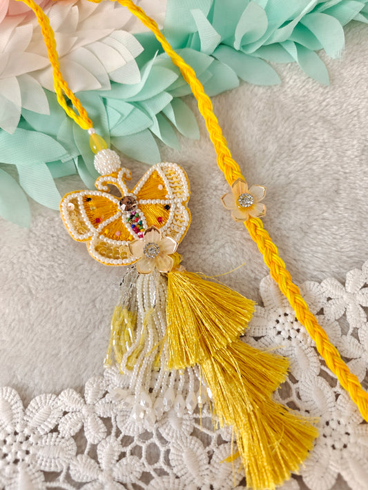 Butterfly Tassel Rakhi Lumba Set