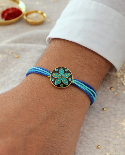 Blue Floral Rakhi