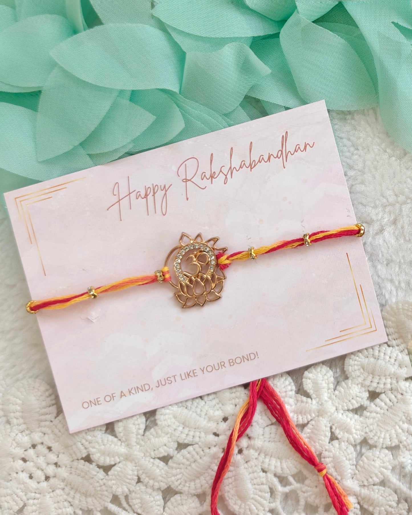 Divine Om Lotus Rakhi